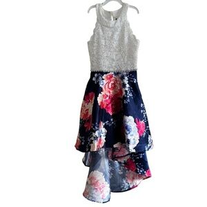 Speechless High Low Floral Dress Lace Embellished Sleeveless Girls 10-12